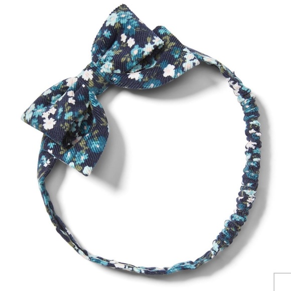 Janie and Jack Floral Corduroy Bow Headband - NWT - - Picture 1 of 3